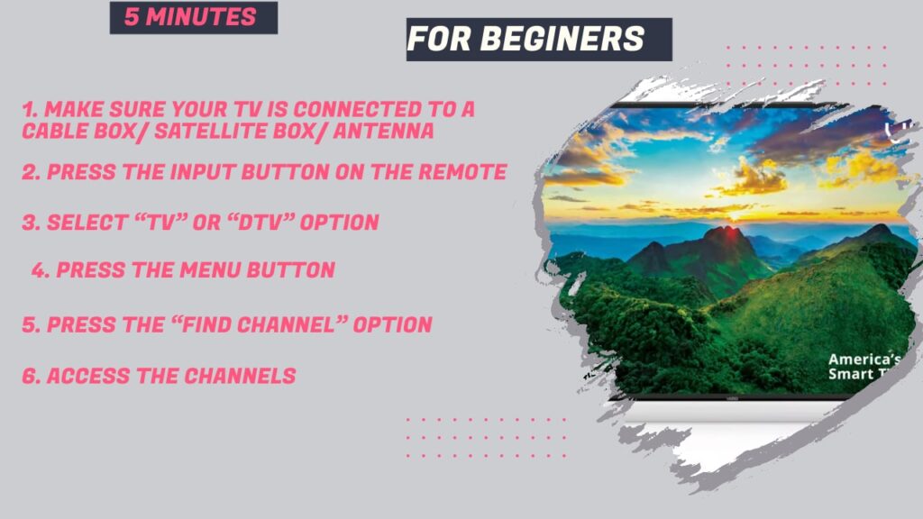 Steps To Follow To Add Channels To Vizio TV